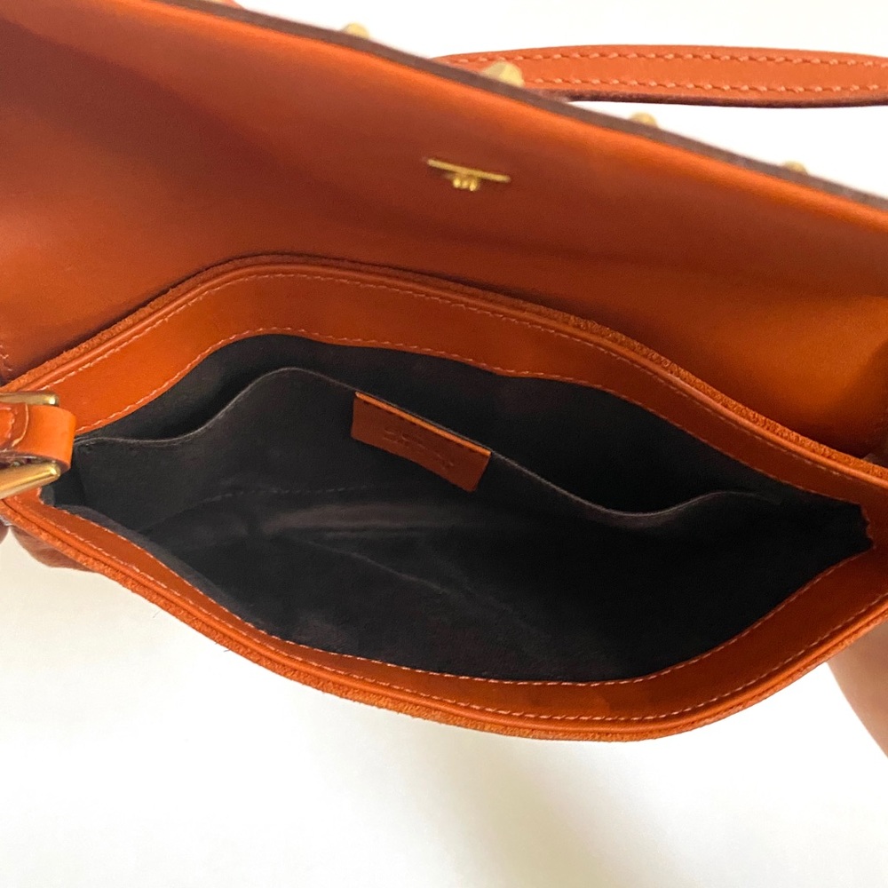 SOLD Gucci Monogram and Orange Suede Pochette - Picture 8 of 10